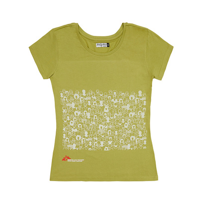T-shirt solidale donna People verde felce