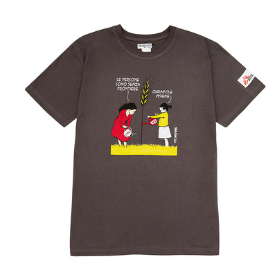 T-shirt grigia unisex Mauro Biani per MSF