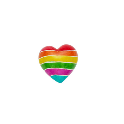 Cuore arcobaleno di pietra saponaria