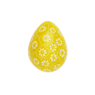 Uovo di pietra saponaria fiori giallo