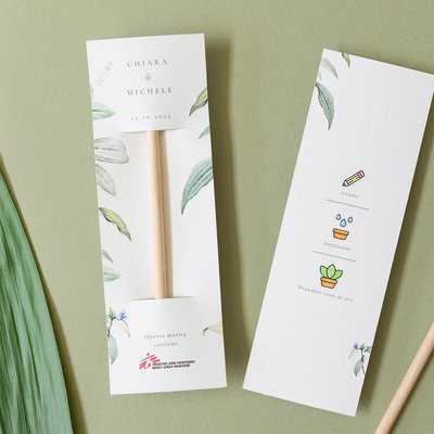 Matita piantabile botanica con semi di "Non ti scordar di me"