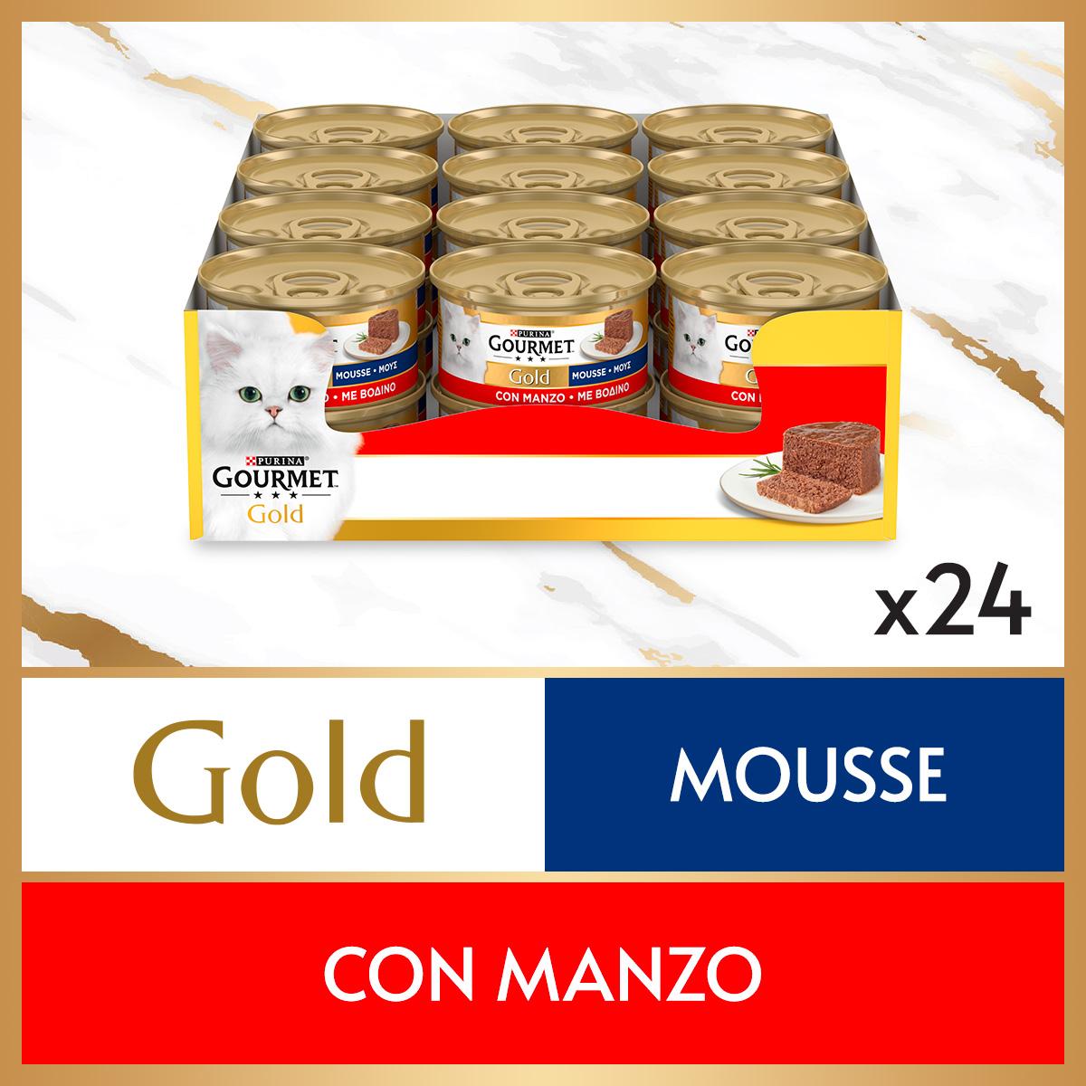 GOURMET® Gold Gatto Mousse con Manzo
