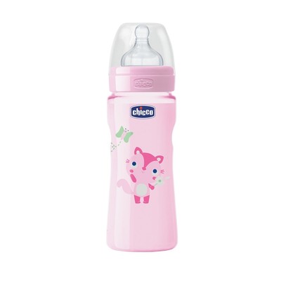 Biberão Colorido 330ml Girl Silicone