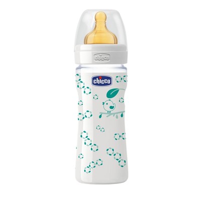 Biberão Nature Glass 240ml Borracha