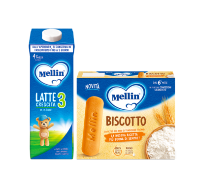 Latte Mellin Liquido  3 da 1000ML+ Biscotto Classico 360 g