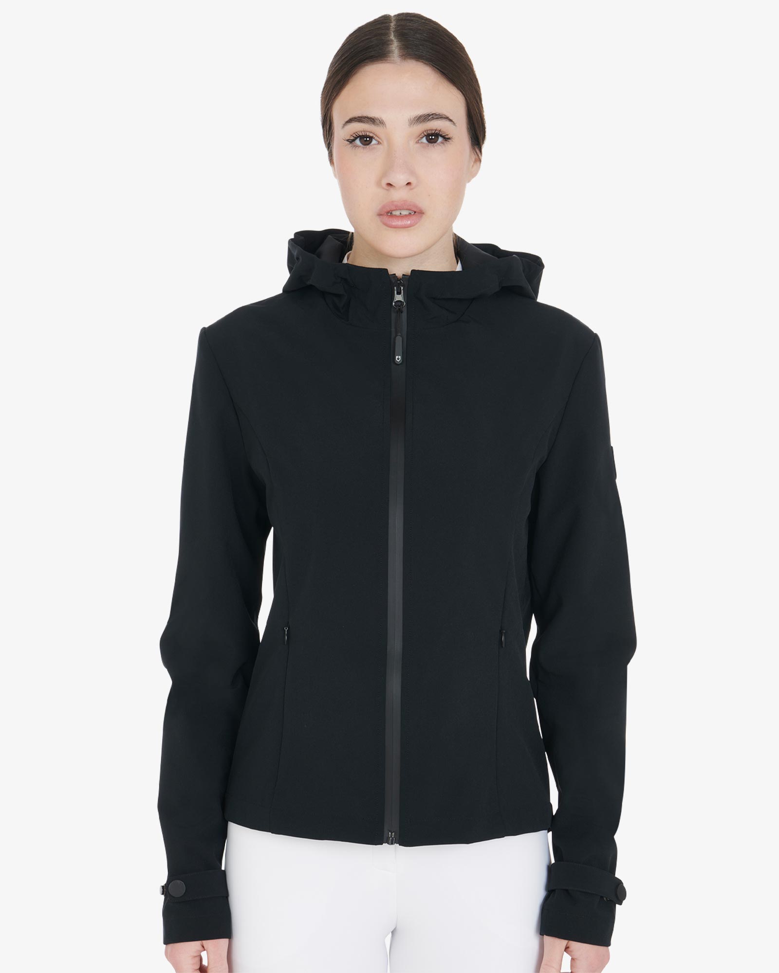 Giacca donna softshell slim fit zip antivento