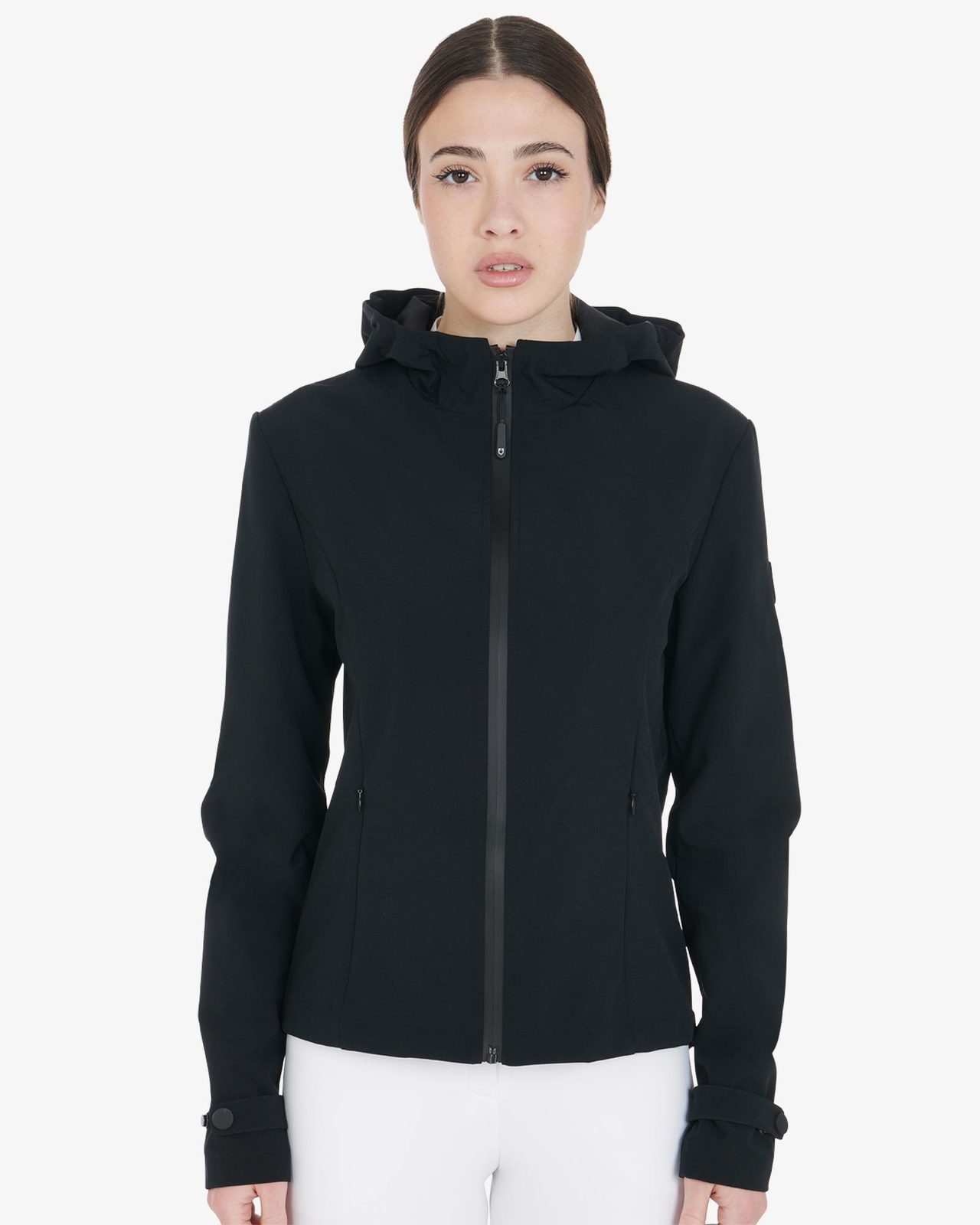 Giacca donna softshell slim fit zip antivento