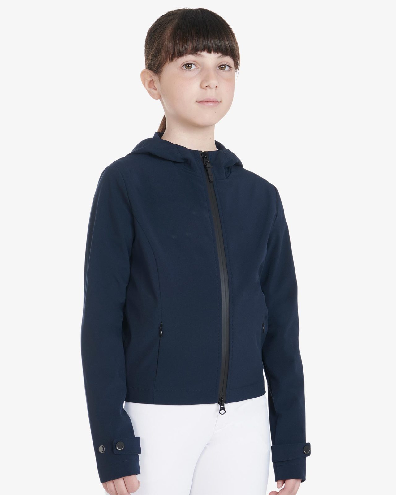 Kids' slim fit softshell jacket in technical fabric