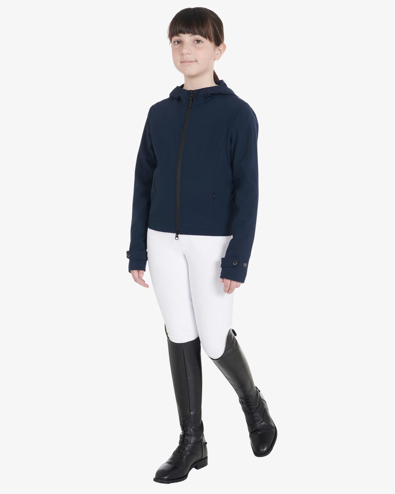 Kids' slim fit softshell jacket in technical fabric