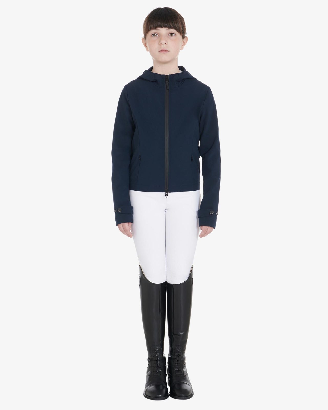 Kids' slim fit softshell jacket in technical fabric