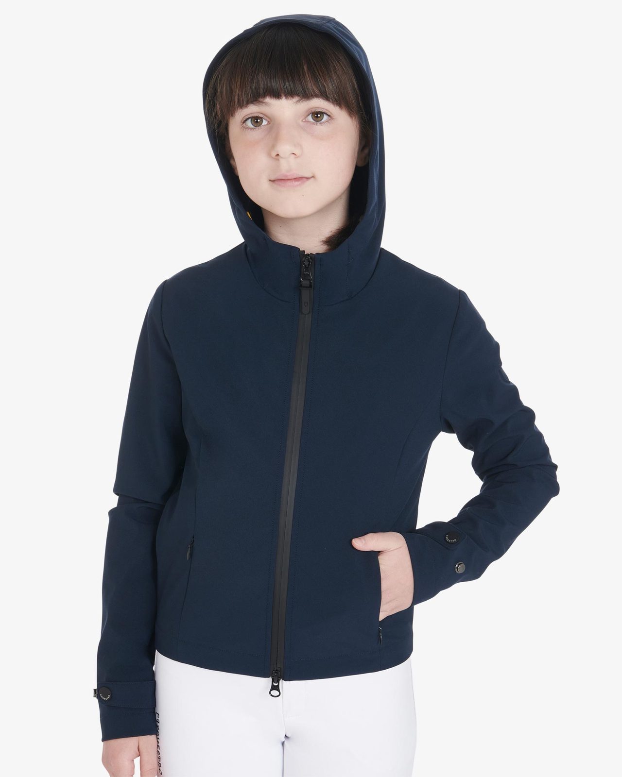 Kids' slim fit softshell jacket in technical fabric
