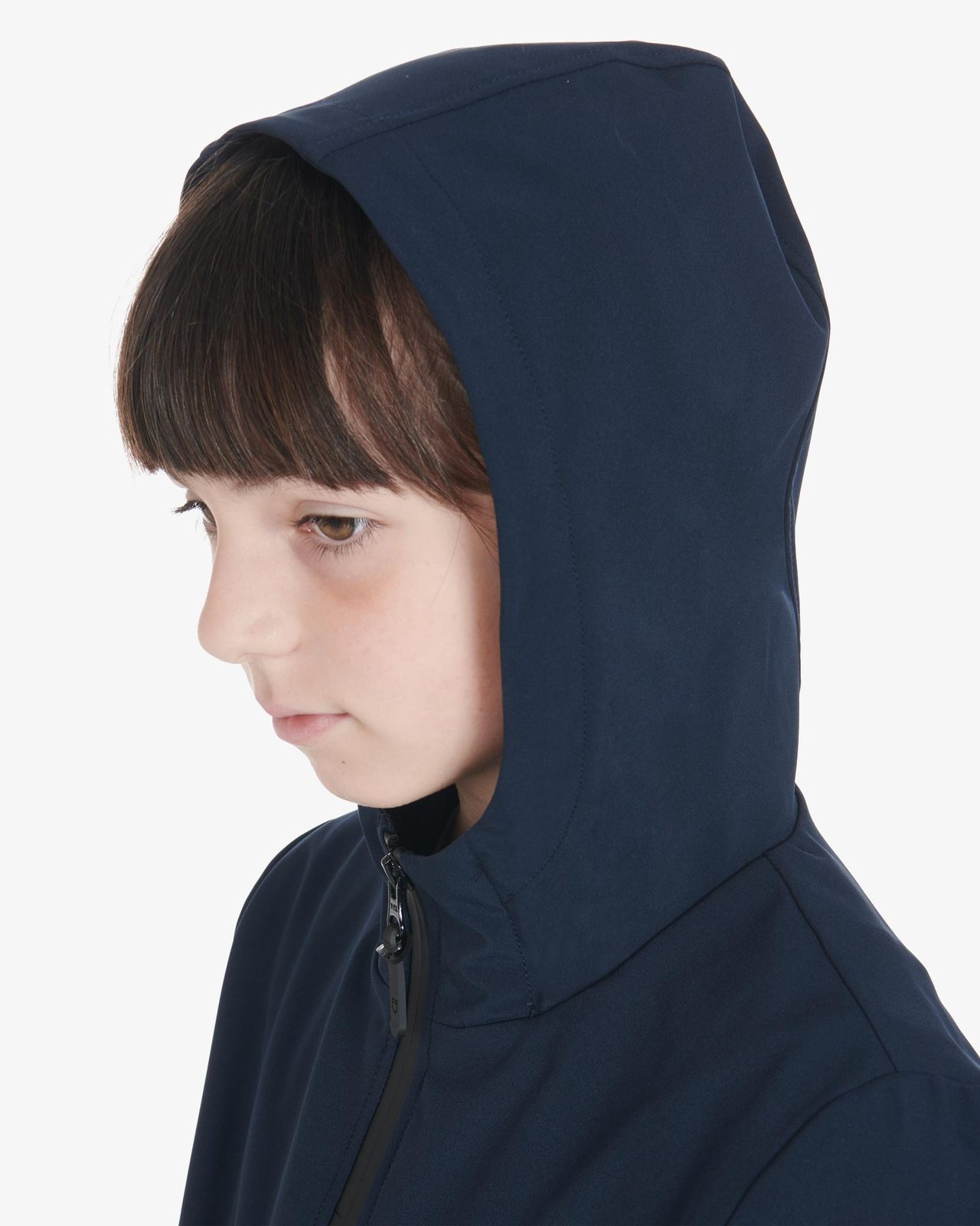 Kids' slim fit softshell jacket in technical fabric