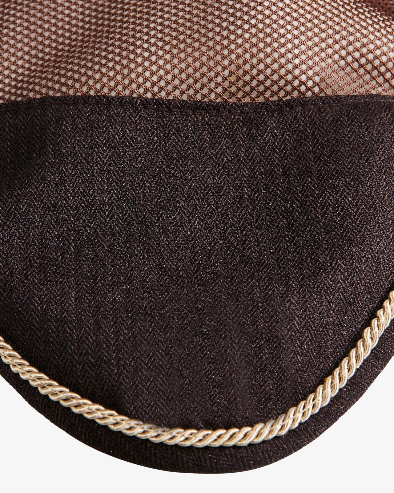 Cotton fly veil and perforated mesh fabric