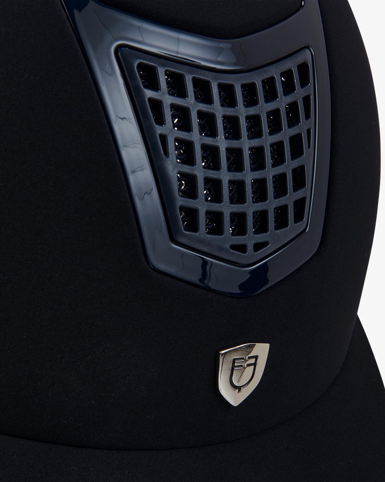 Helmet with colored velvet frame