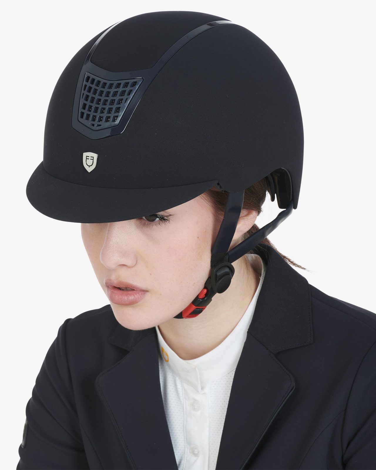 Helmet with colored velvet frame