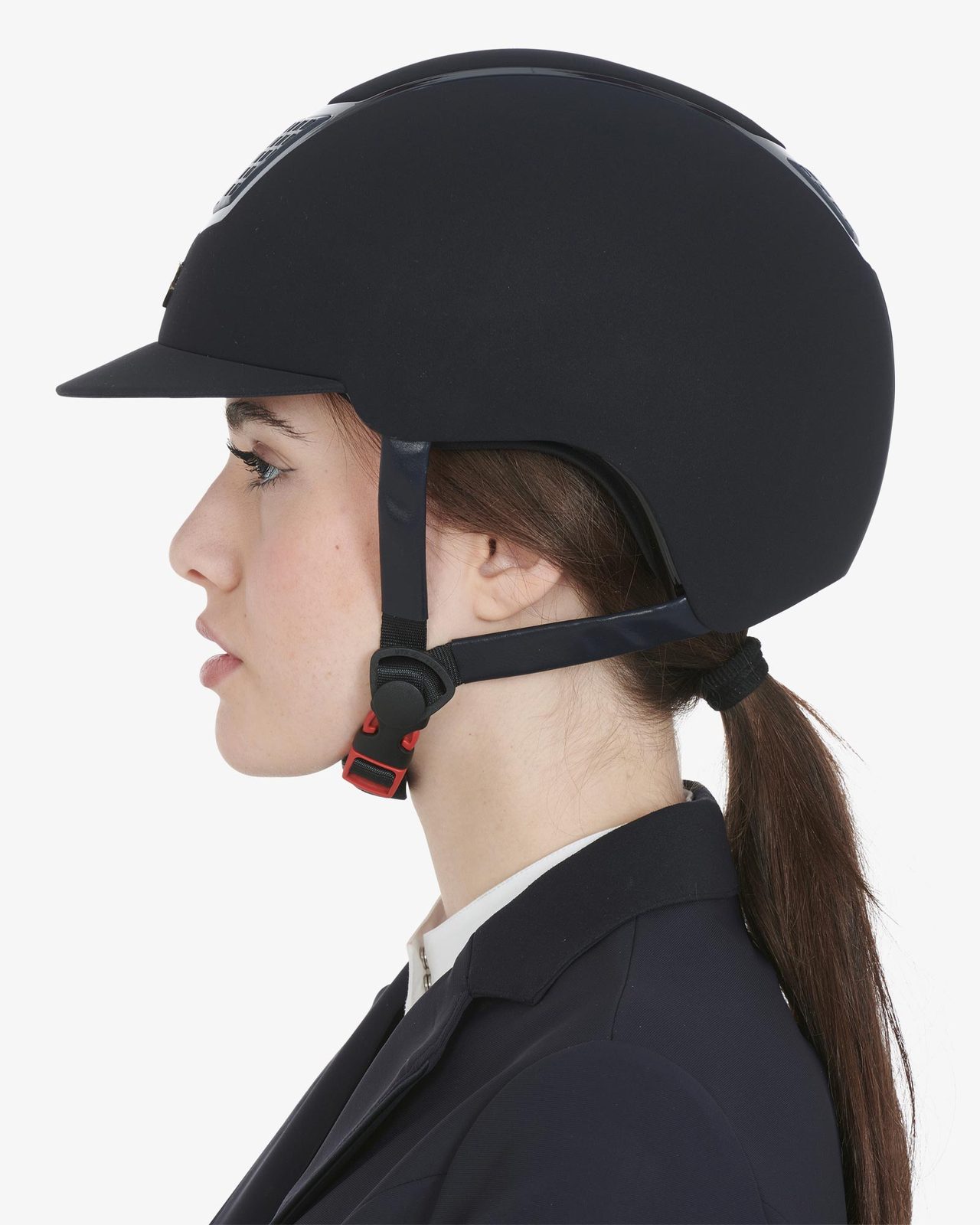 Helmet with colored velvet frame