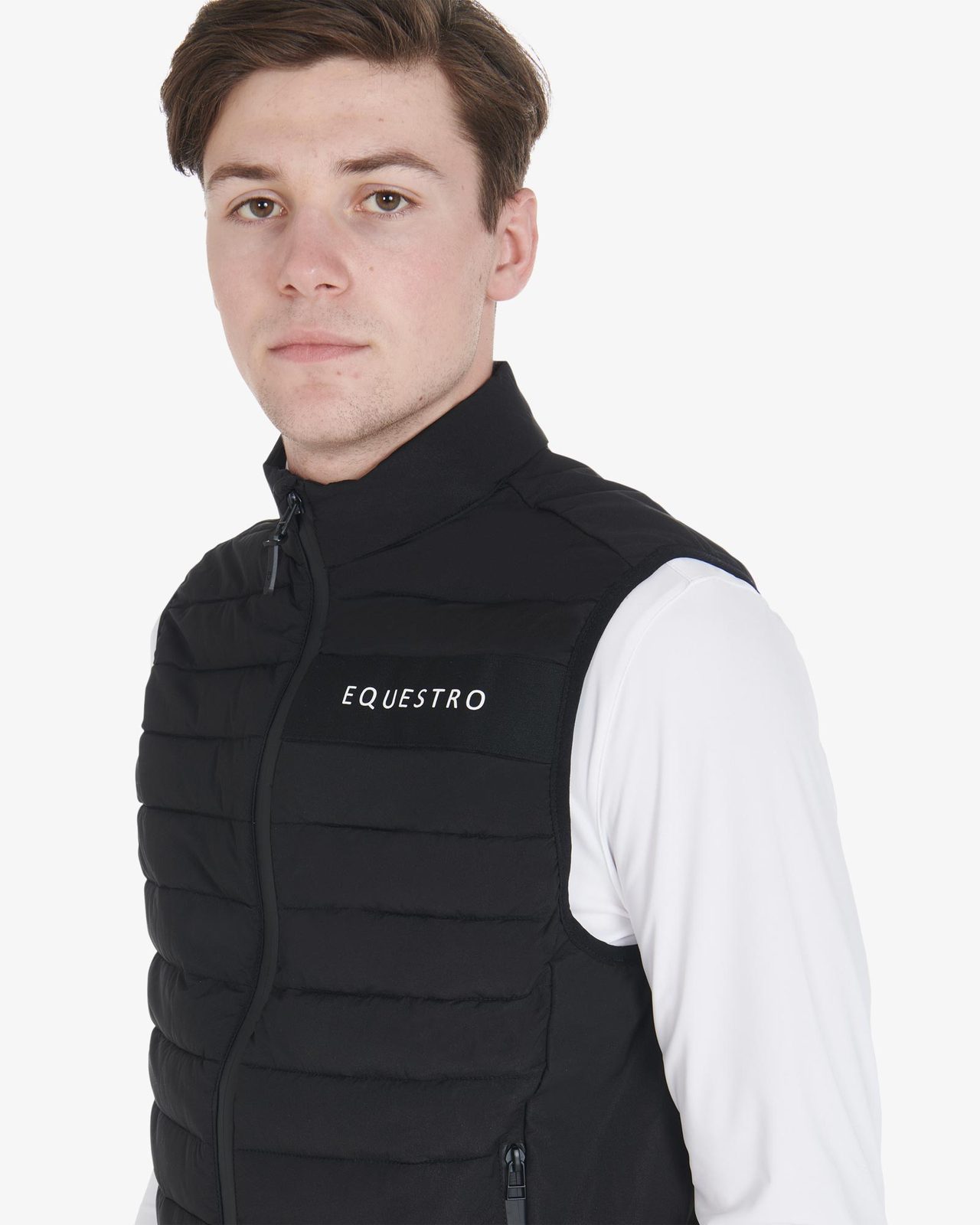 Men's vest in windproof technical fabric