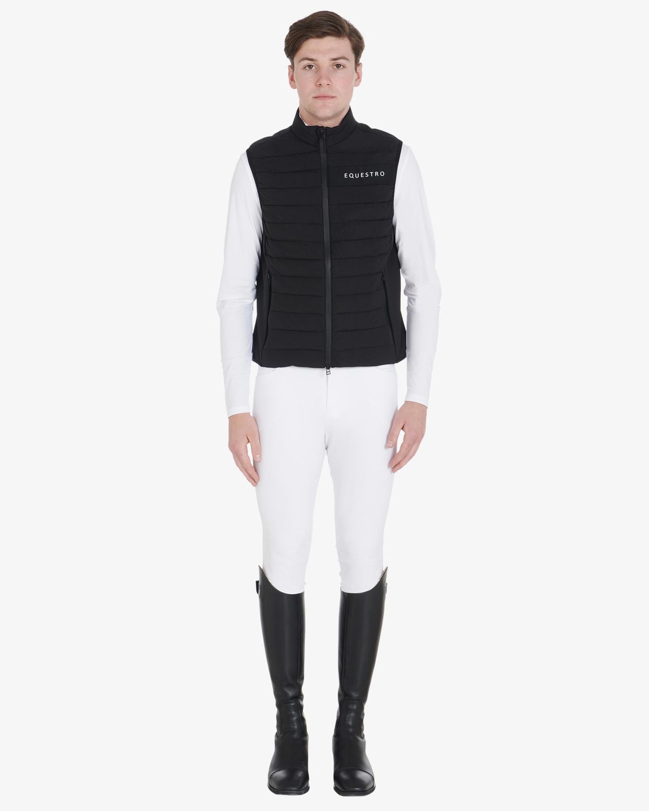 Men's vest in windproof technical fabric