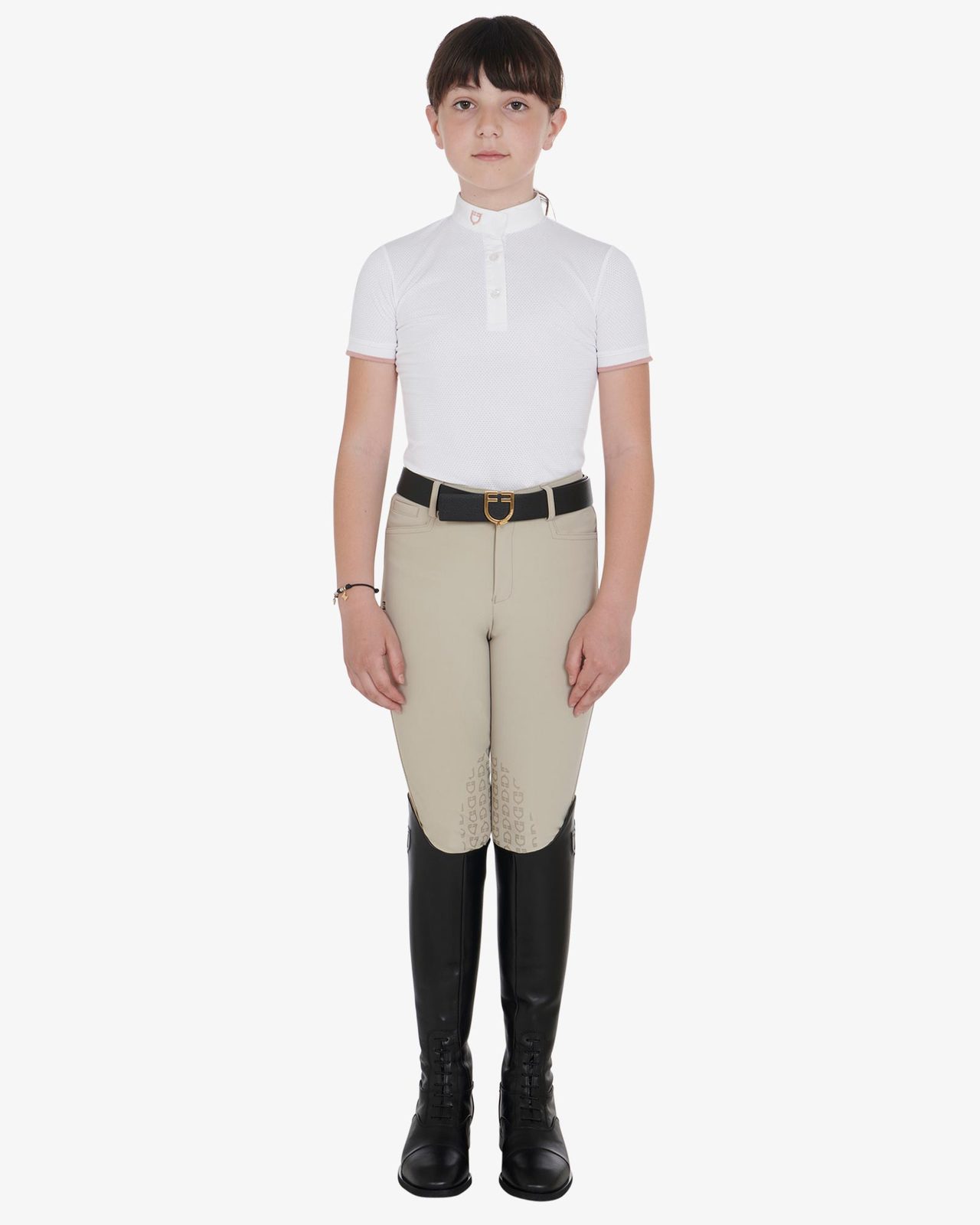 Polo bambina da concorso slim fit traspirante