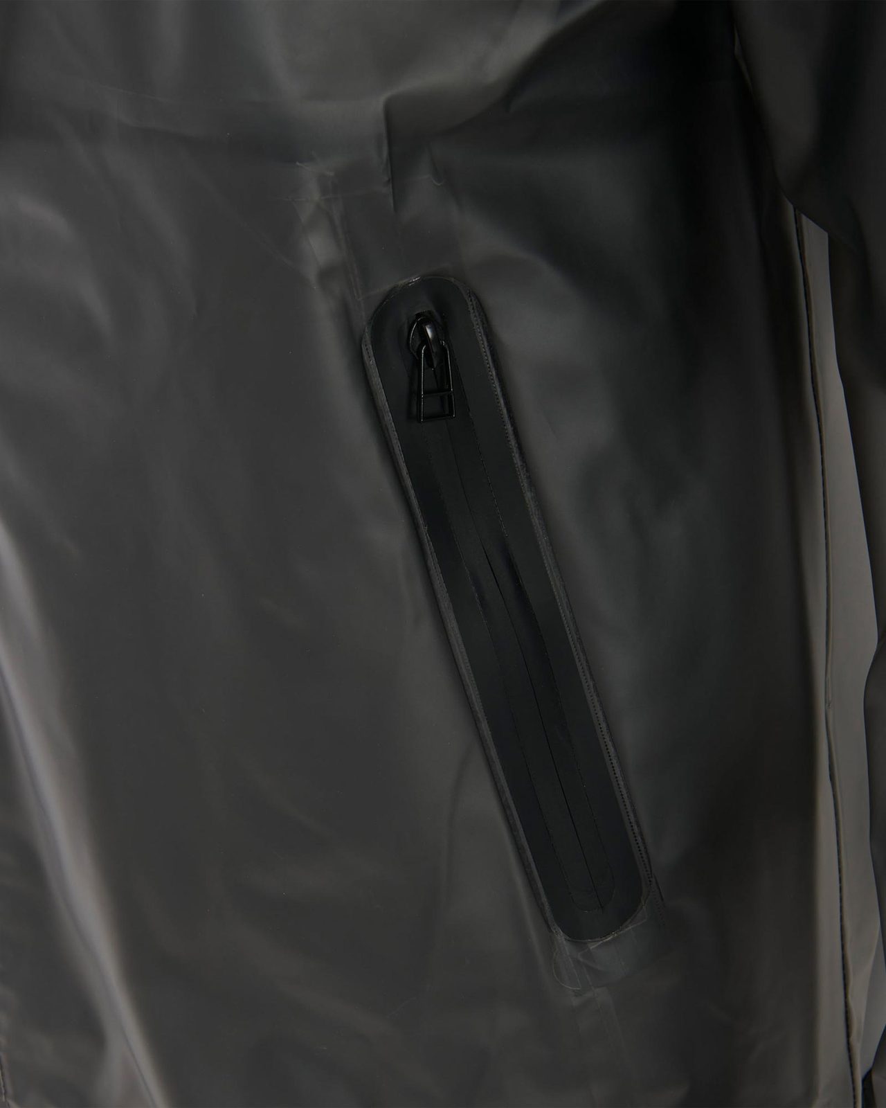Men's transparent technical raincoat