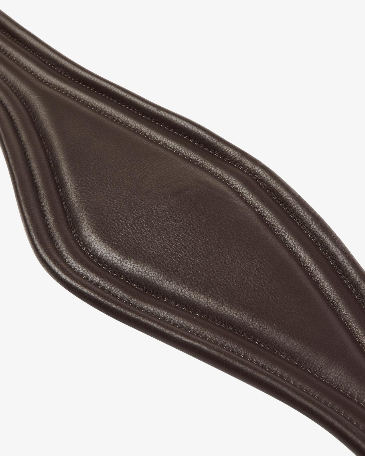 Leather jumping girth with elastic bands
