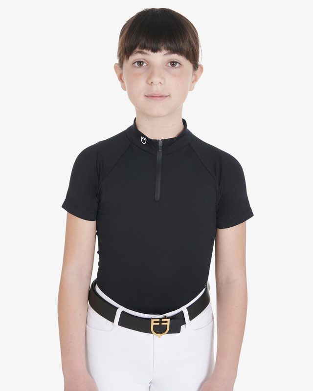 Polo bambini da allenamento slim fit in tessuto tecnico