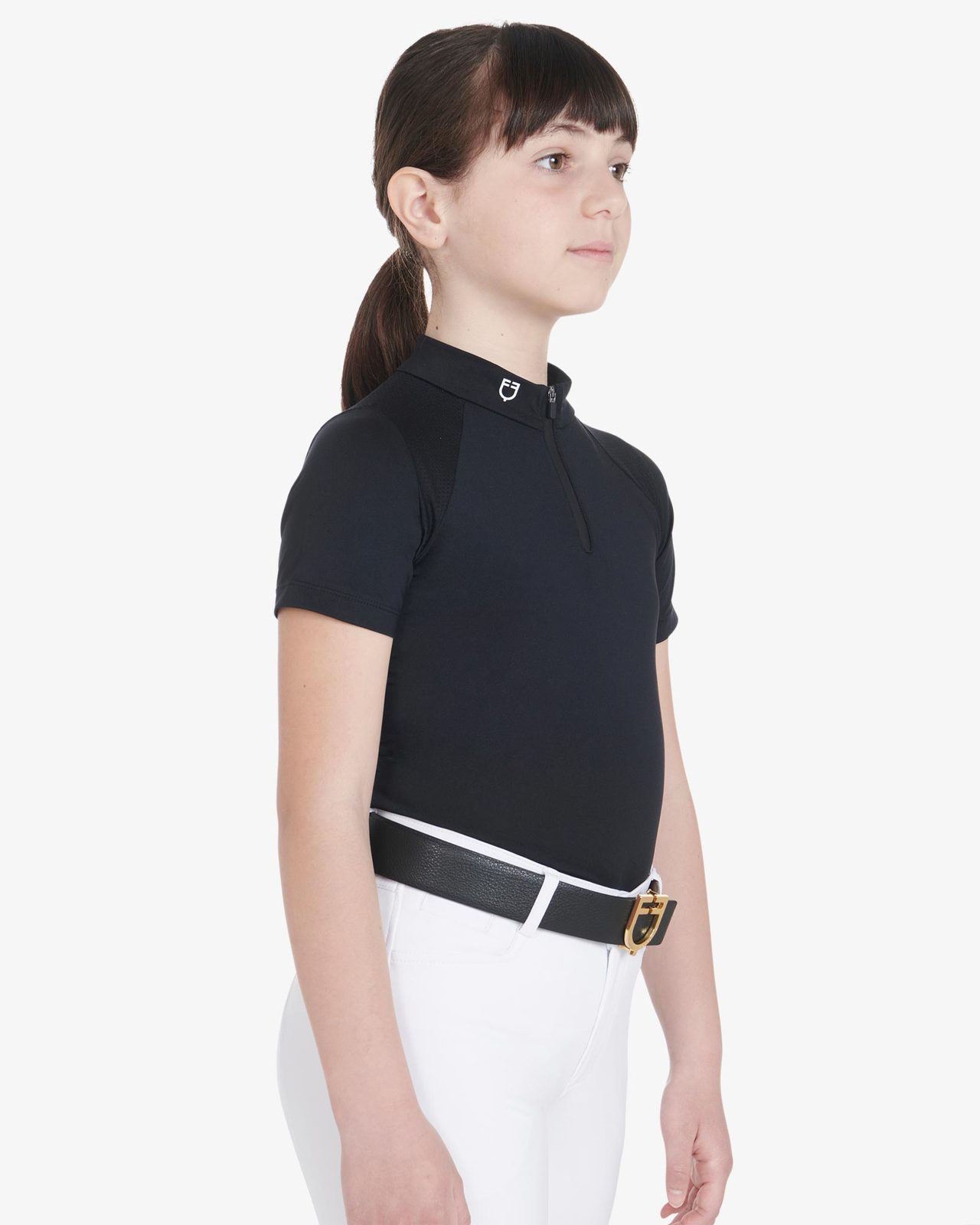 Kids' slim fit training polo shirt high performance