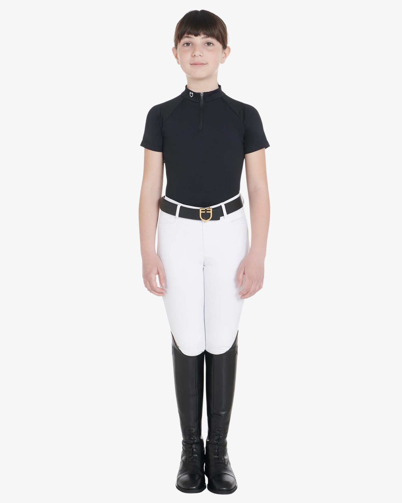 Kids' slim fit training polo shirt high performance