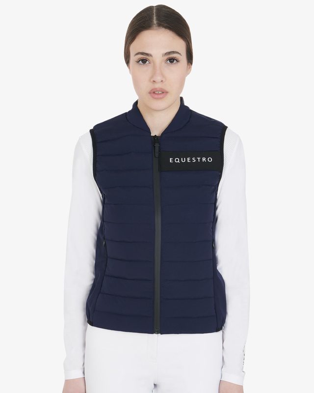 Women's vest in windproof technical fabric