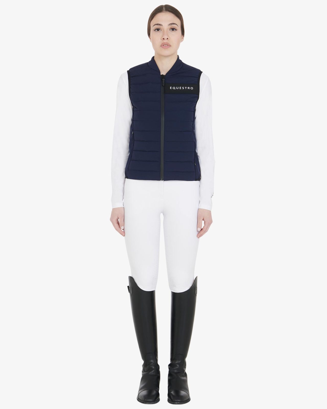 Women's vest in windproof technical fabric