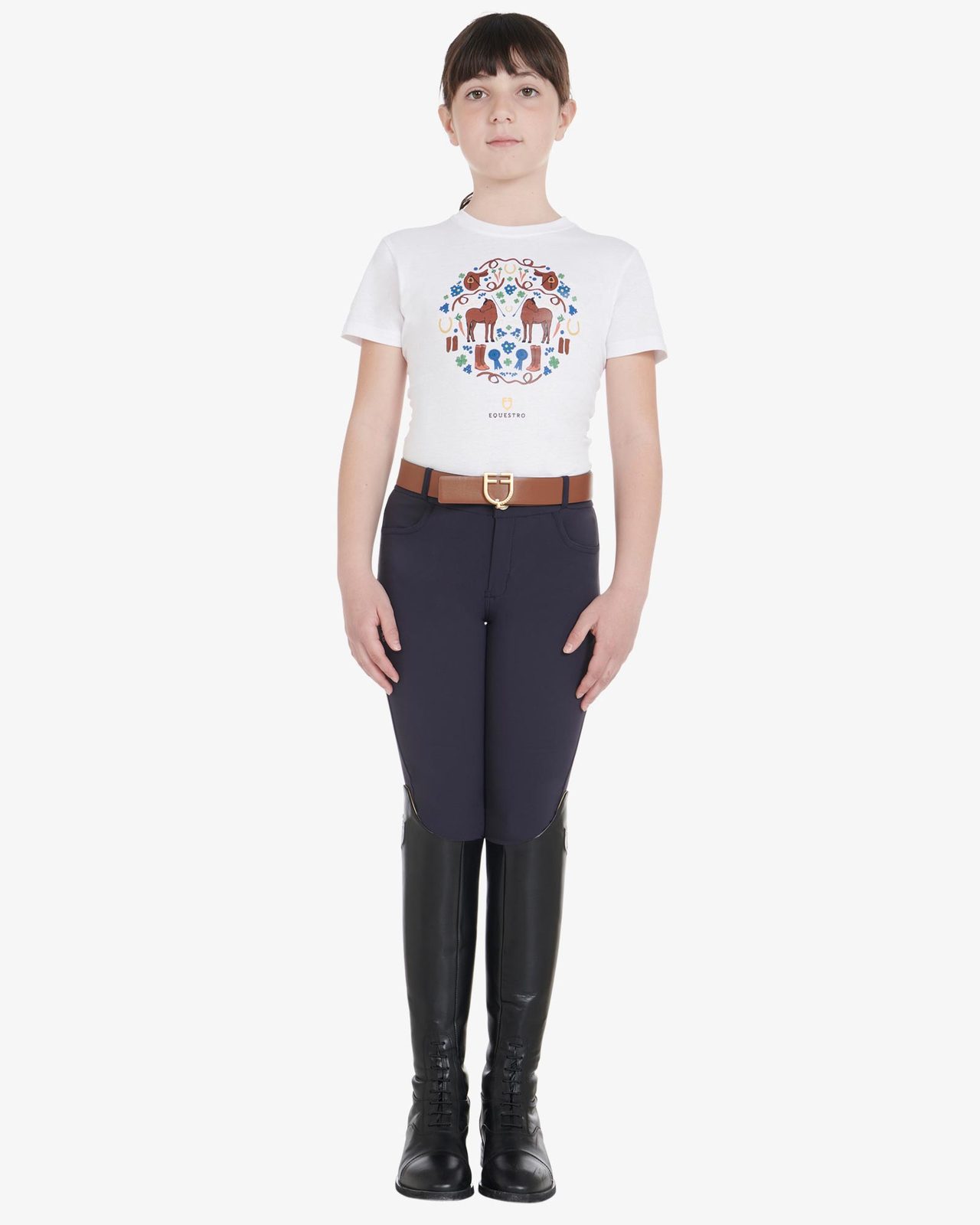 Kids' unisex breeches in technical fabric