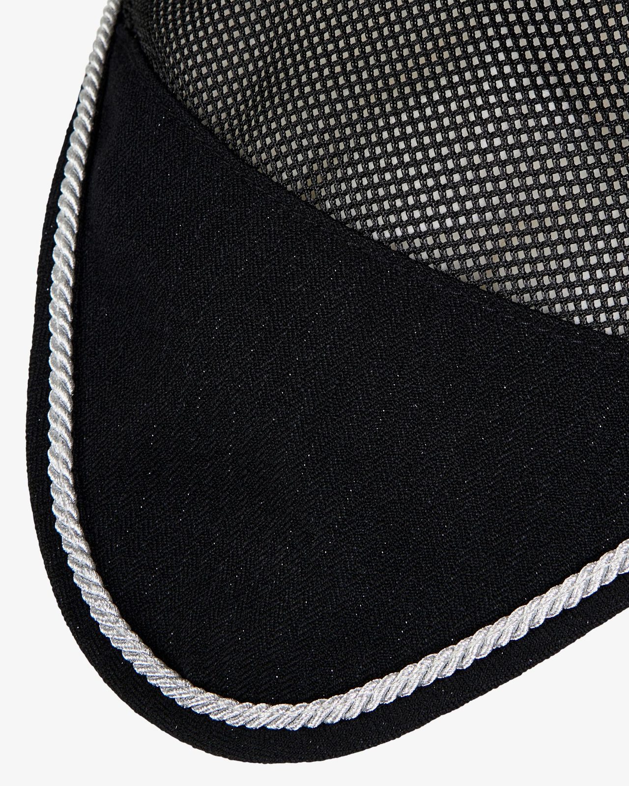 Cotton fly veil and perforated mesh fabric