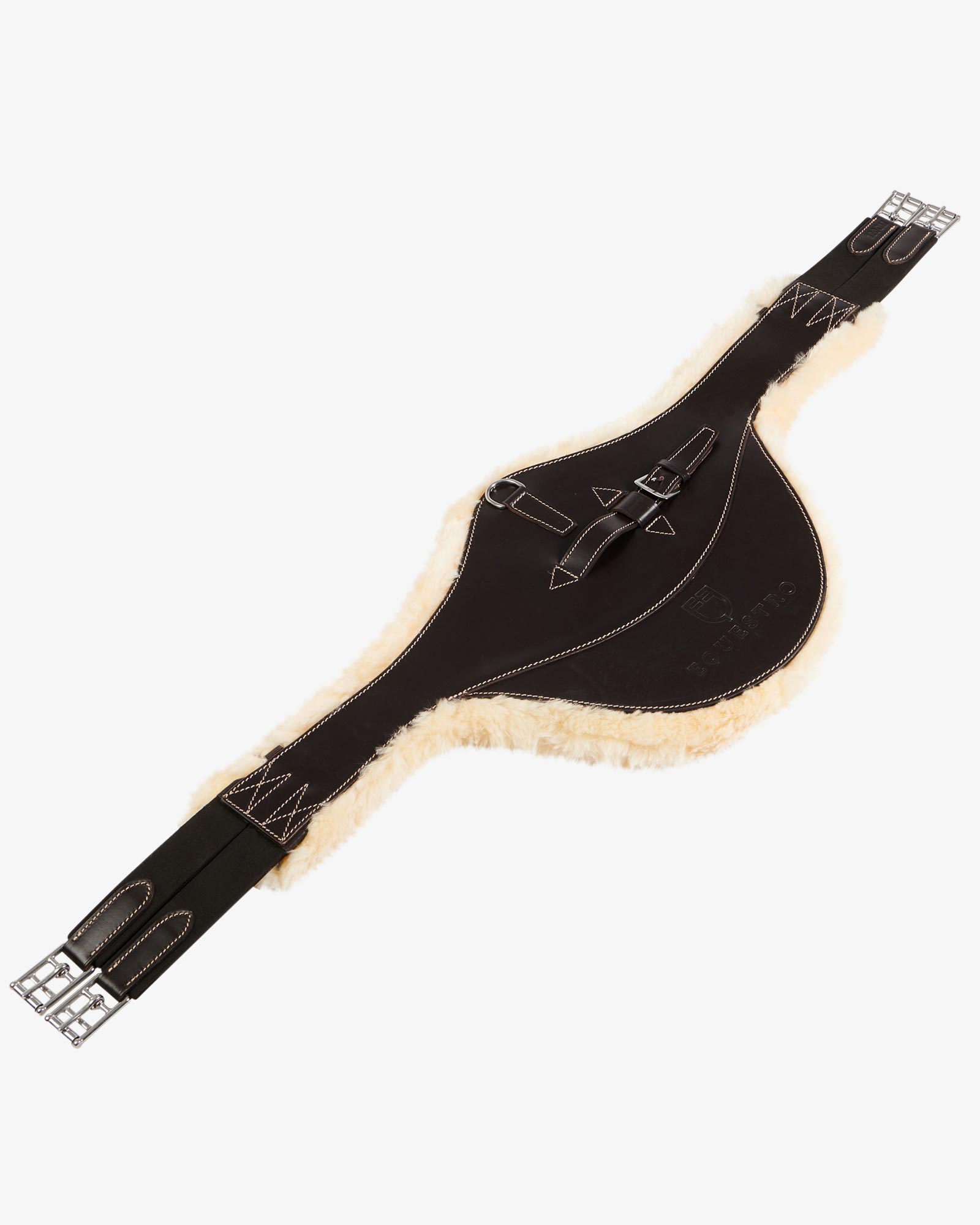 Jumping girth with belly guard for English saddle