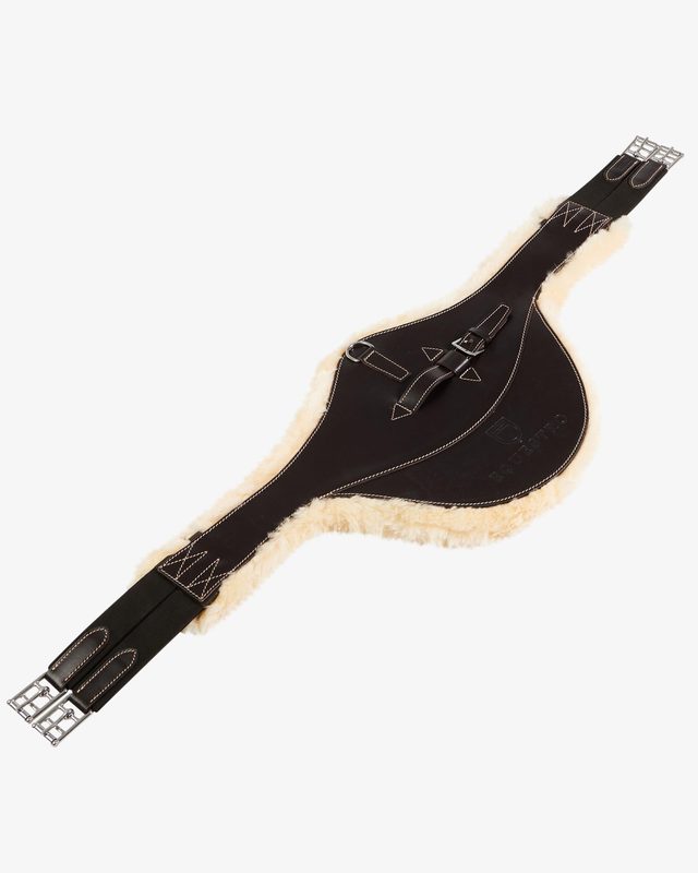 Jumping girth with belly guard for English saddle