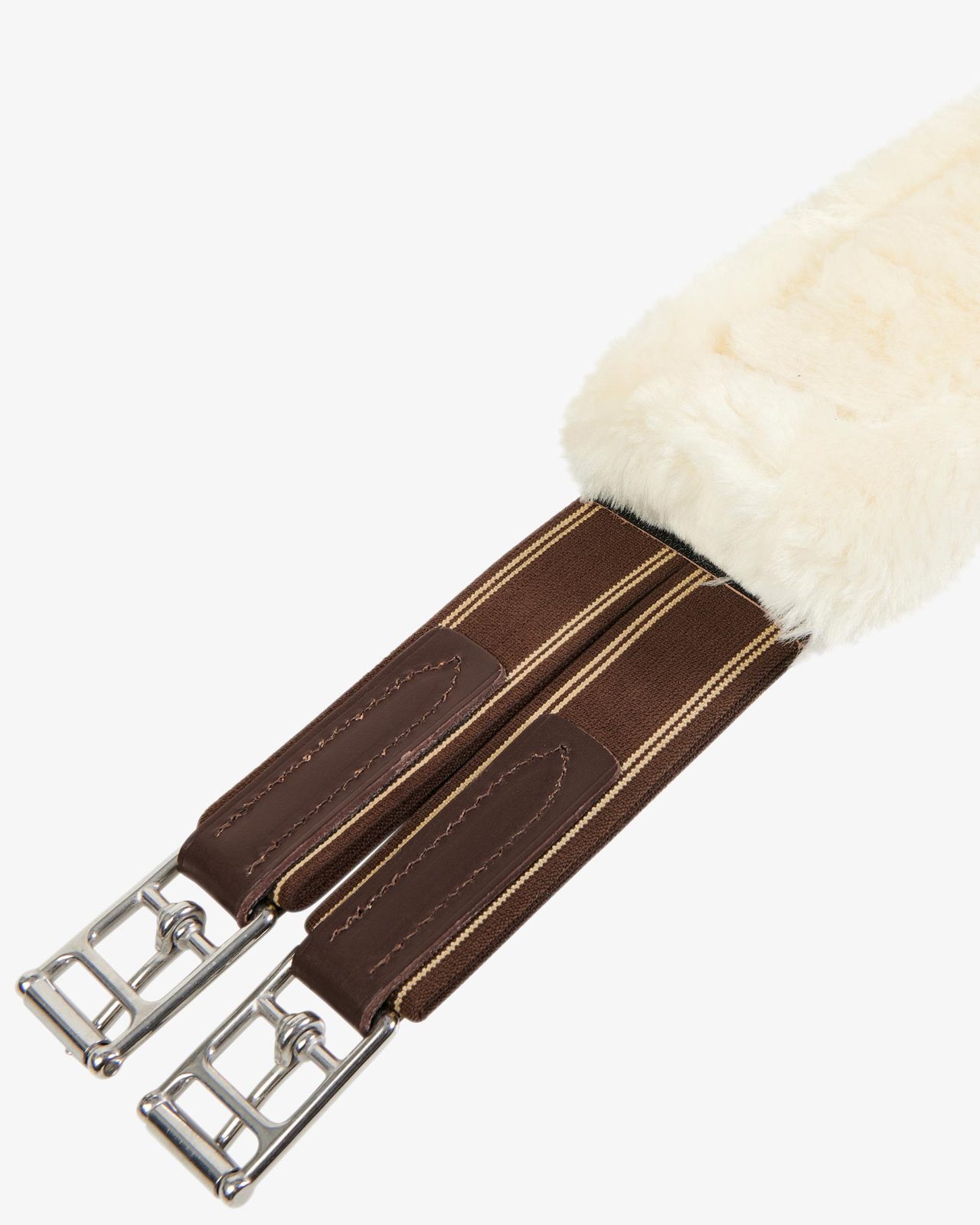 Jumping girth with synthetic lambskin