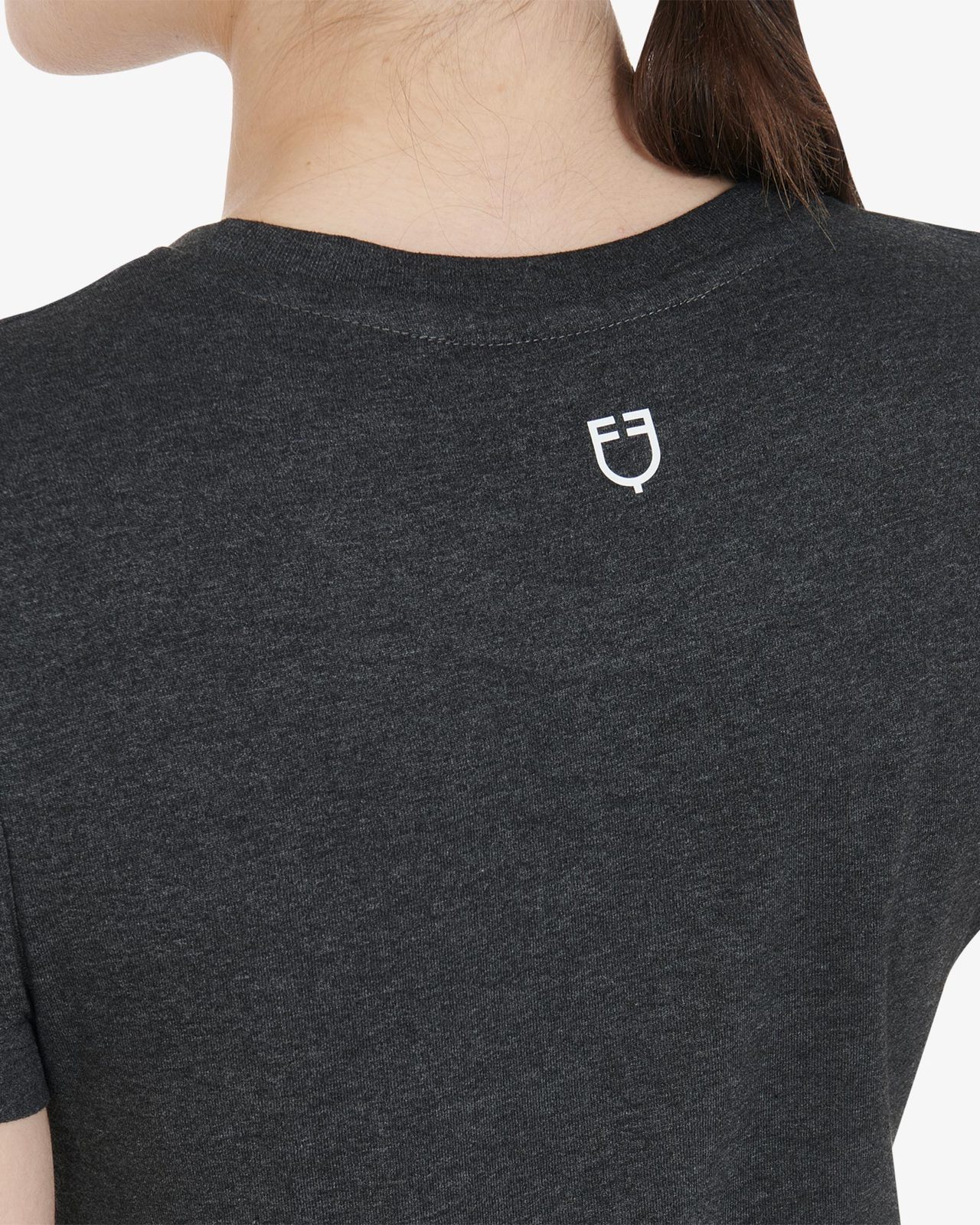 T-shirt donna slim fit con scritta Equestro