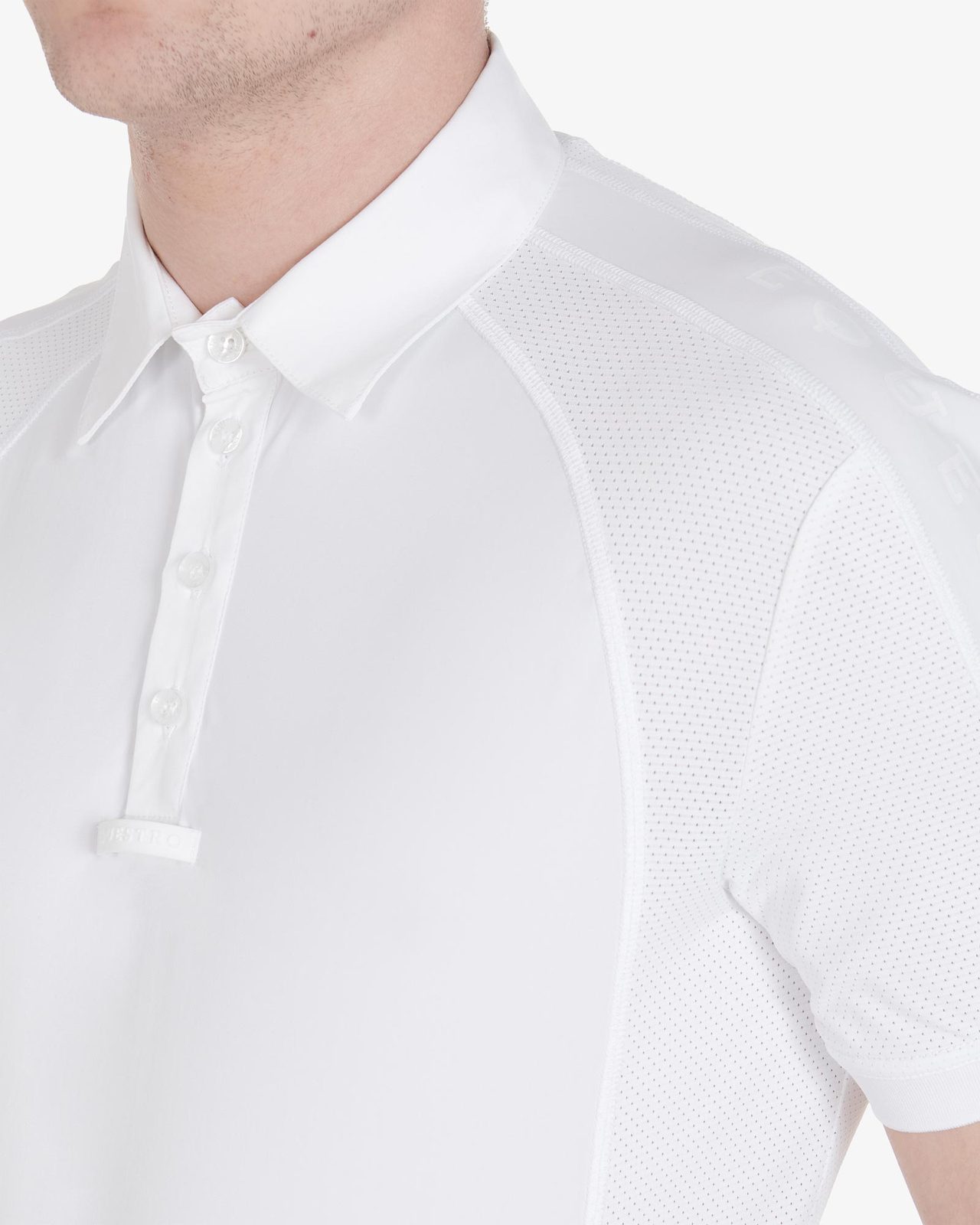 Polo uomo da concorso slim fit quattro bottoni