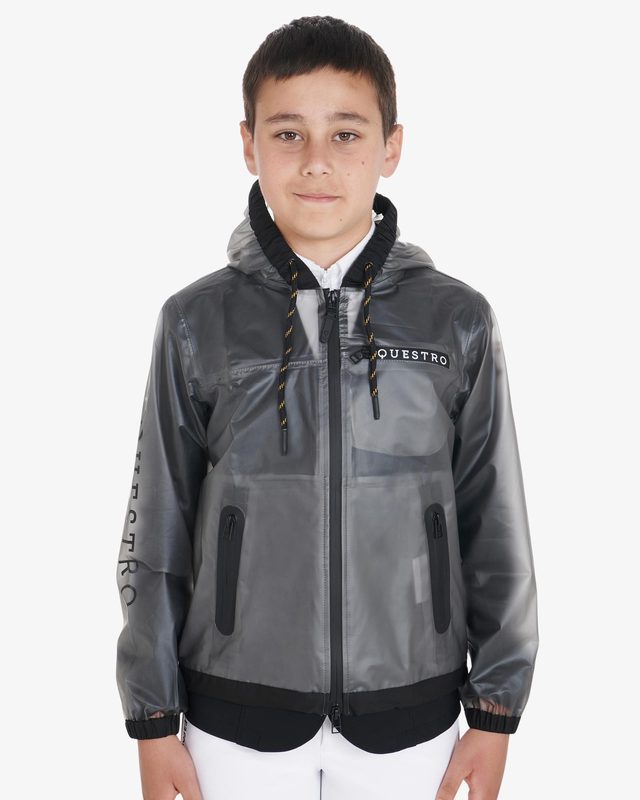Impermeabile bambini cappuccio e zip antivento