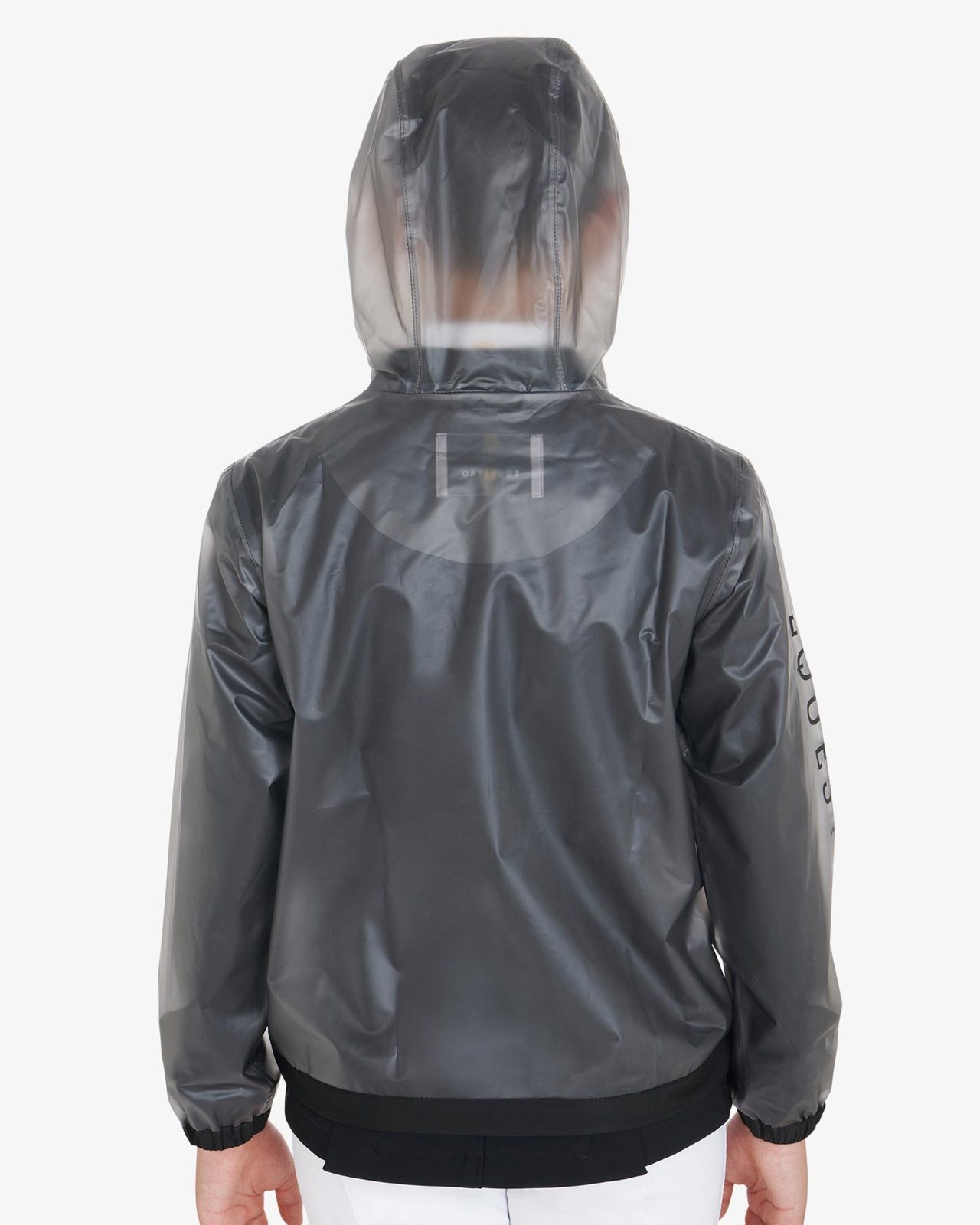 Kids' windproof zip hooded raincoat