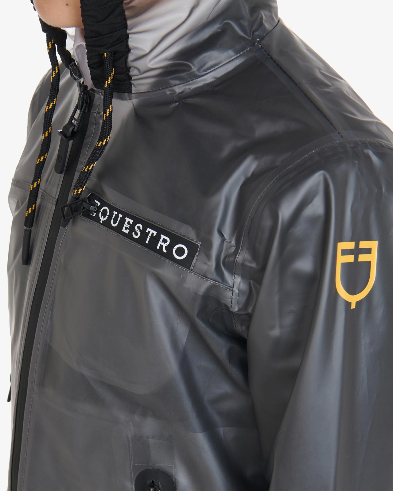 Kids' windproof zip hooded raincoat