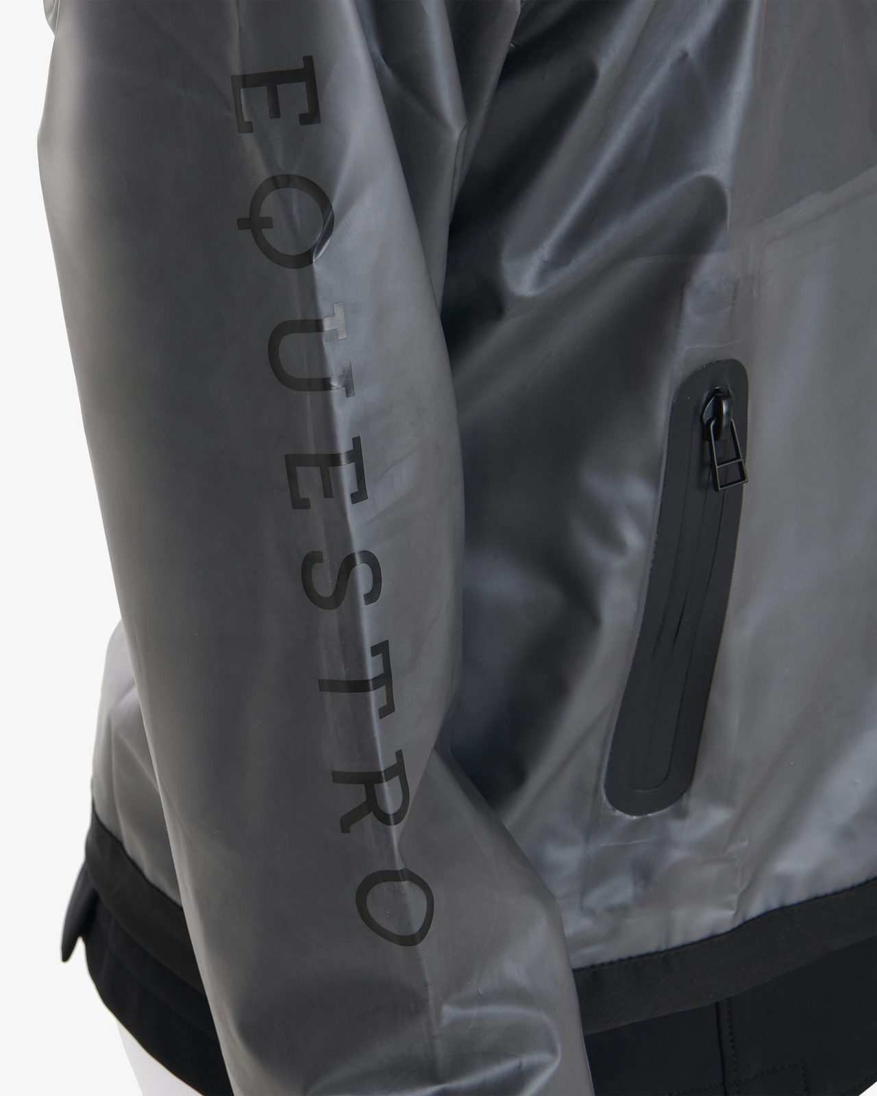 Kids' windproof zip hooded raincoat