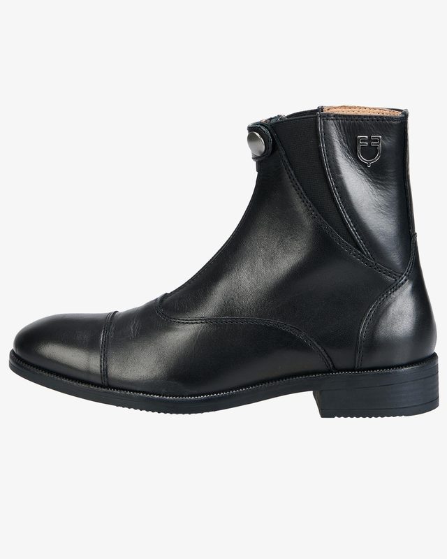 Stivaletti unisex in vitello pieno fiore, zip anteriore