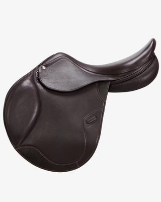 Jumping saddle double leather
