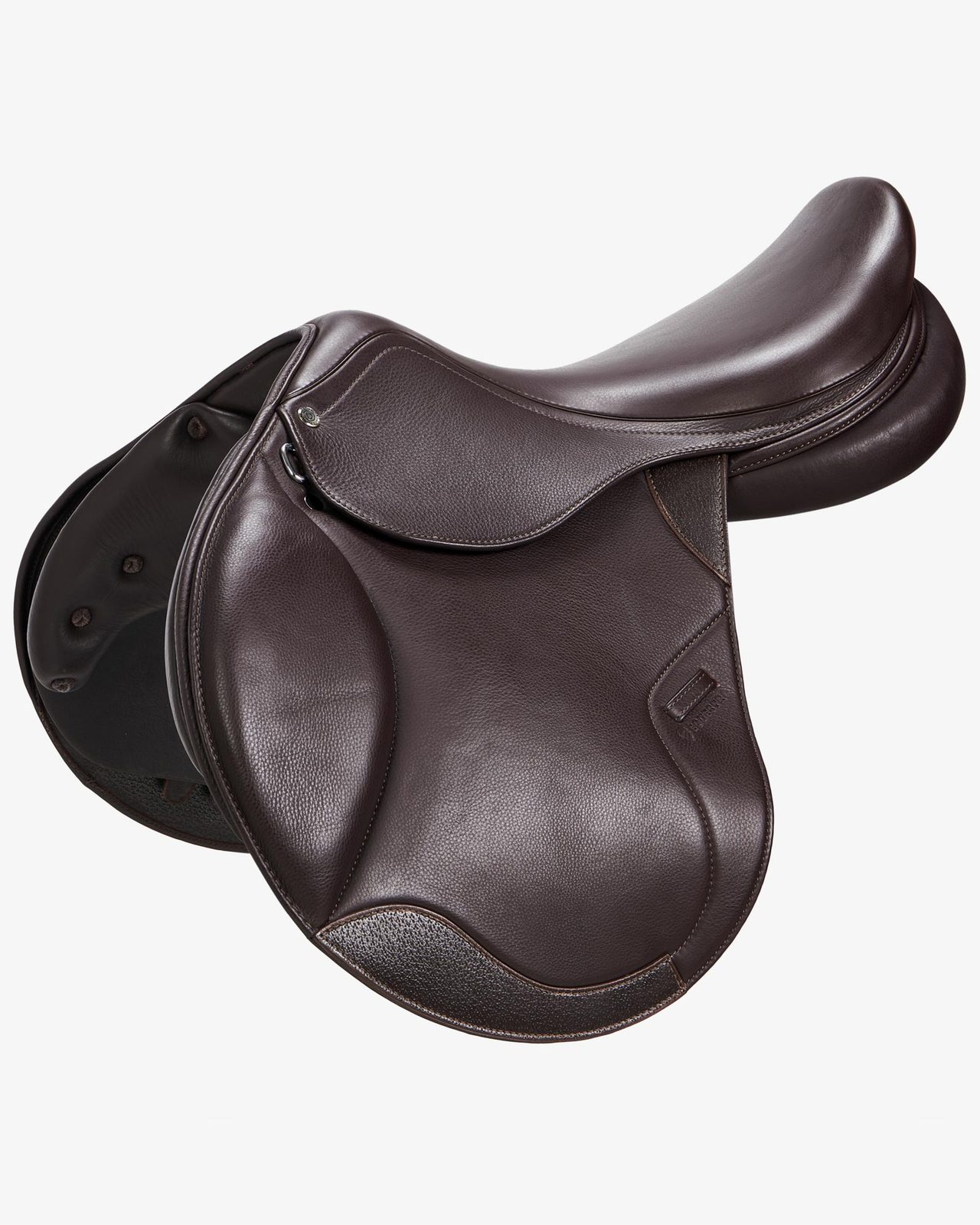 Jumping saddle double leather