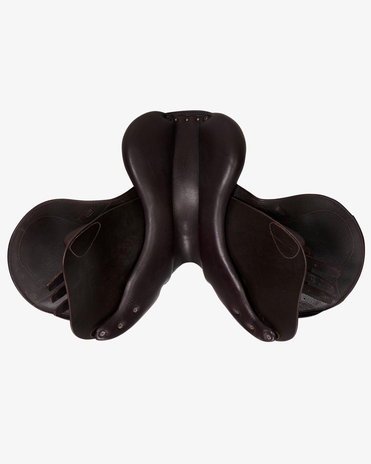 Jumping saddle double leather