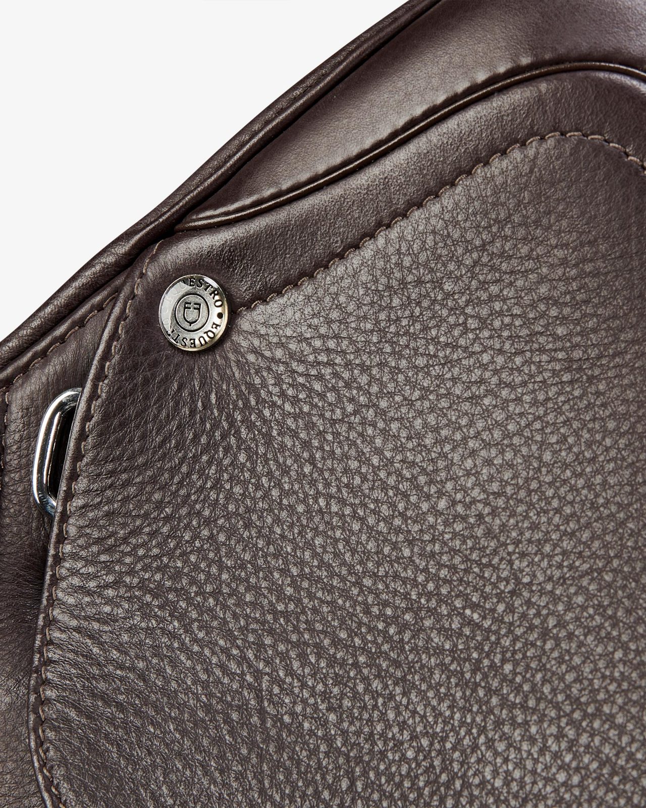 Jumping saddle double leather