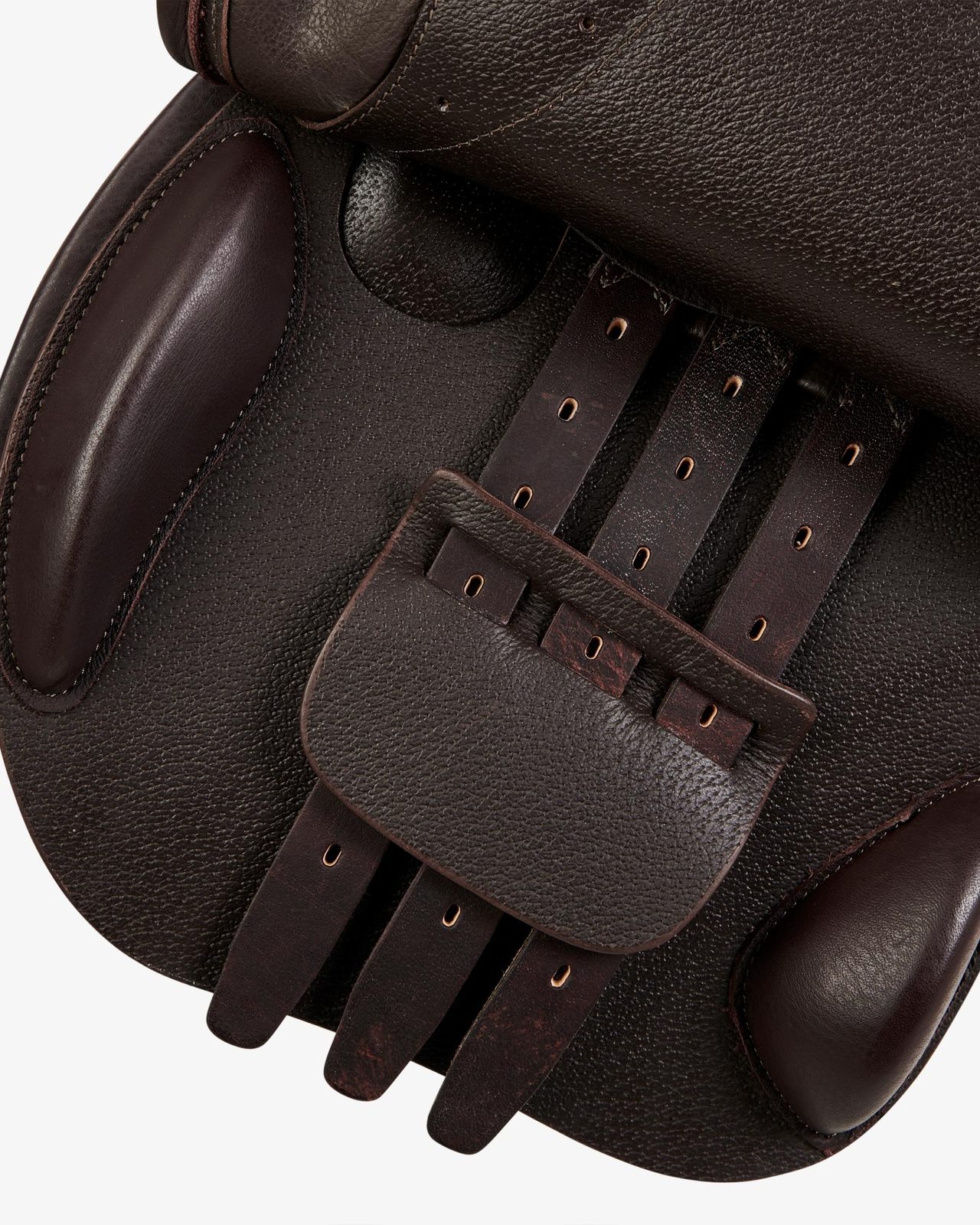Jumping saddle double leather