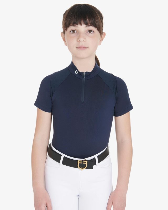 Polo bambini da allenamento slim fit in tessuto tecnico