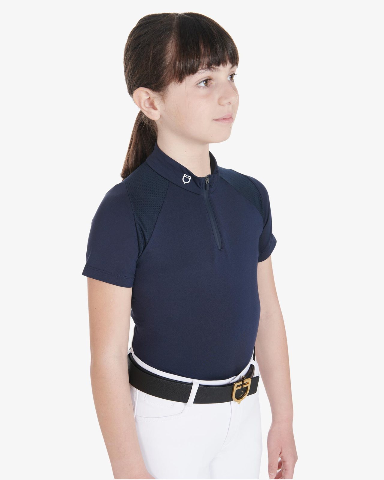 Kids' slim fit training polo shirt high performance
