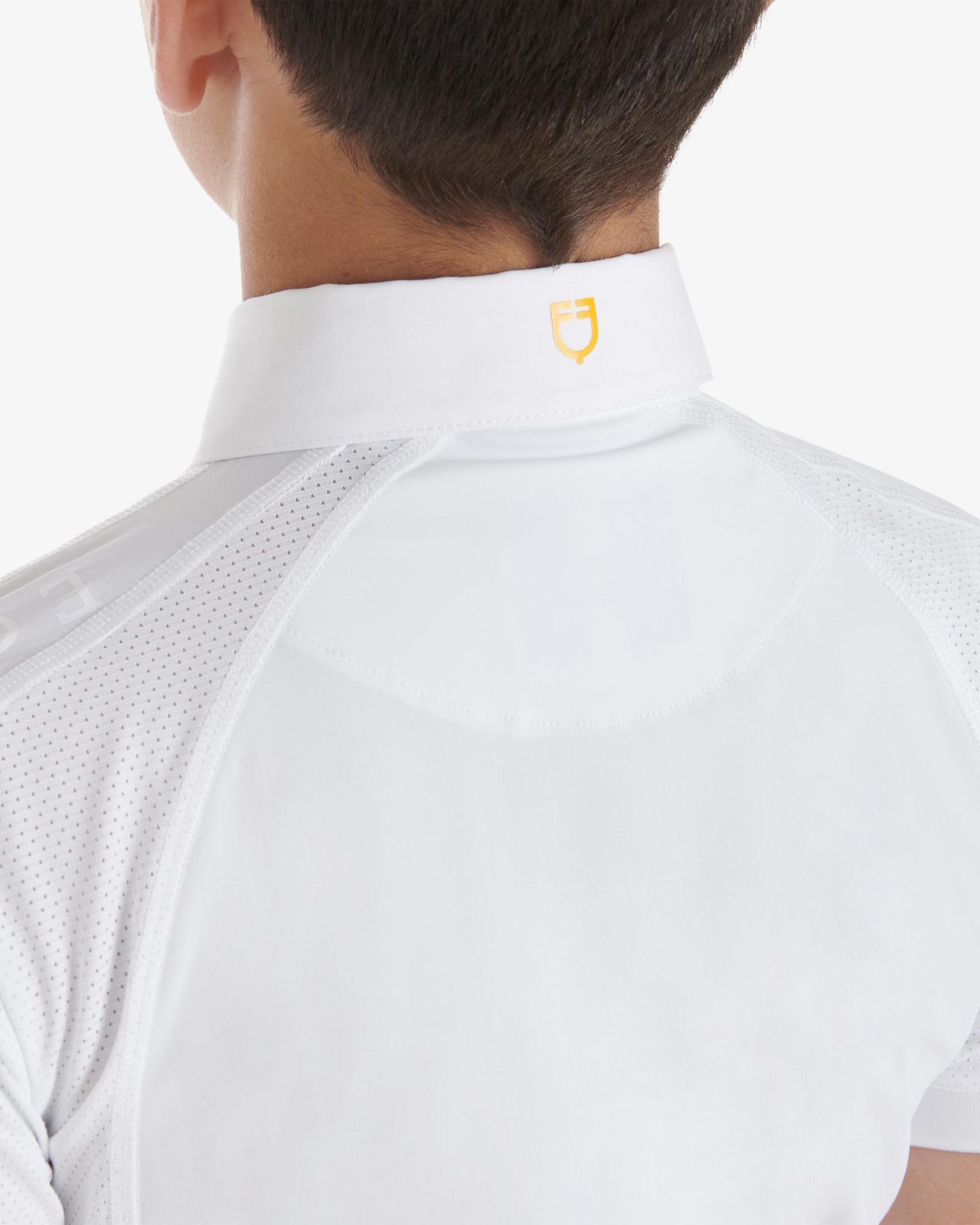 Polo bambino da concorso slim fit quattro bottoni